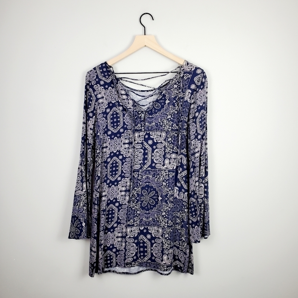 Altar’d State Blue Tunic Dress Small - Picture 6 of 6